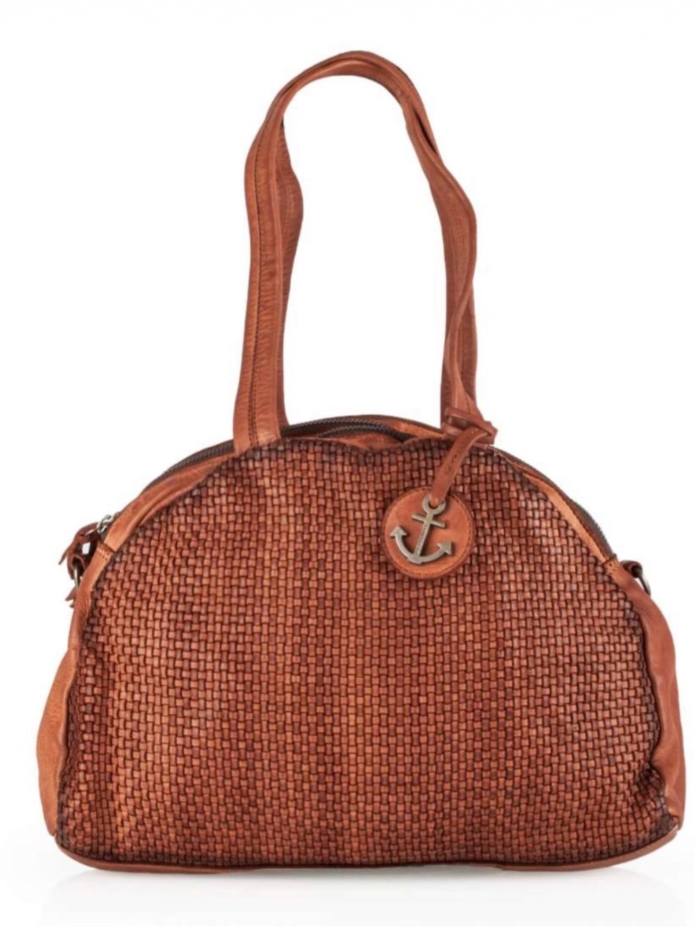 Harbor 2Nd Woven Leather Shoulder Bag in Cognac NWOT